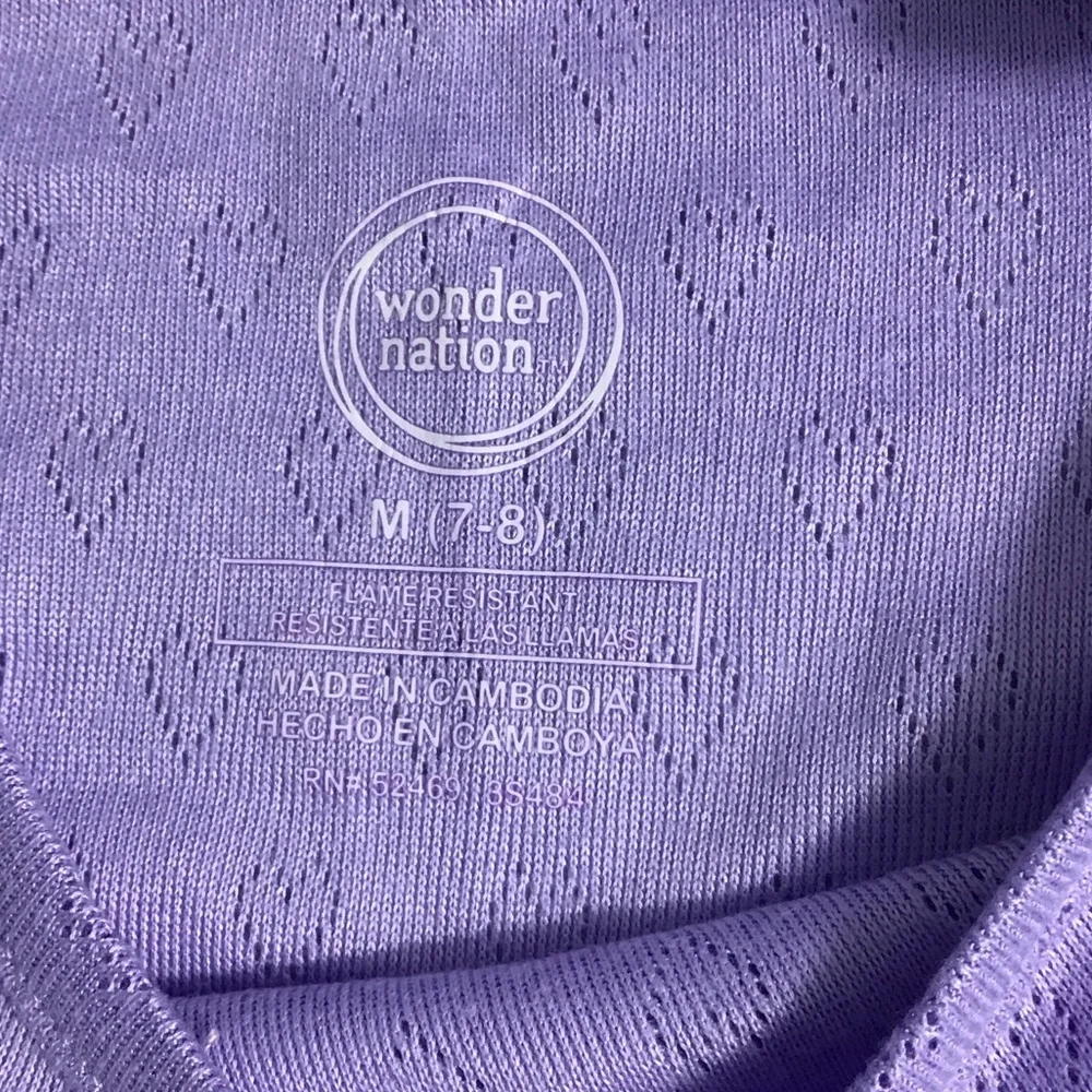 Wonder Nation Lilac Kids Pajama Set